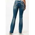 thumbnail image 3 of Grace in LA Women's Necklace Embroidered Embellished Pocket Bootcut Stretch Jeans (27), 3 of 3