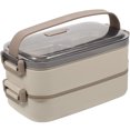 thumbnail image 2 of Stainless Steel Bento Box Leakproof Lunch Box Divided Food Meal Storage Container, 2 of 8