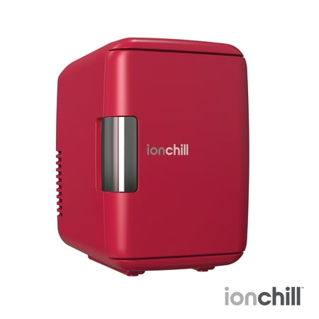 ionchill minicooler – AC/DC Portable Thermoelectric Cooler that Holds Up to 4 Liters (6 cans) for Beauty Porducts, Foods, Bedroom, Home, Dorms, and Travel Purposes