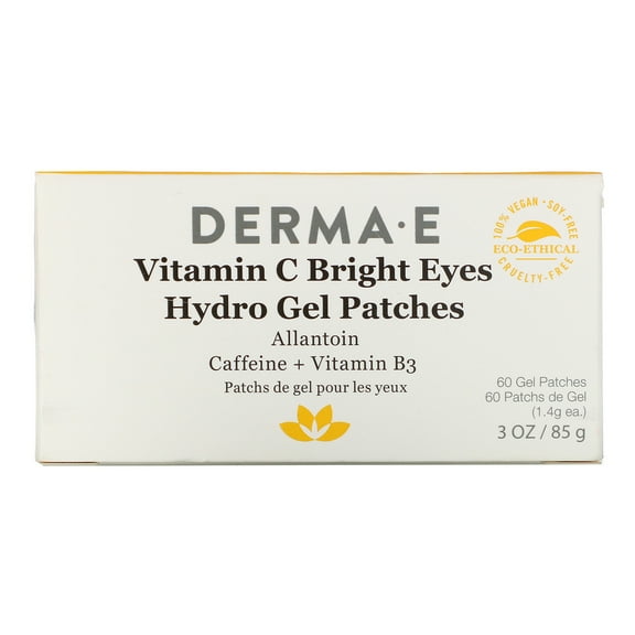 Vitamin C Bright Eyes Hydro Gel Patches, 60 Patches, 3 oz (85 g), Derma E