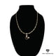 thumbnail image 1 of Collar de oro de 14 quilates con colgante de Mickey Mouse, el mejor regalo unisex para madre, padre, novia, novio, ella, él, collar de cadena Figaro de 14 quilates de Aria Jeweler Inc, 1 of 5