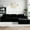 Black, variant on Congermom 105" Modular L-Shape Sectional Sofa with Chaise & Pillows, Comfy Deep-Seat Cloud-Couch, Luxury Velvet Sectional for Living Room, Left Facing Chaise, Black