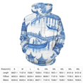 thumbnail image 2 of Blue Willow Ceramic Background Texture Men's Women Vintage 3D Hooded Sweatshirt - All-Season Loose Fit Streetwear, 2 of 6