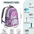 thumbnail image 5 of Boho Bohemia Pioneer Flower Art Backpack for School,Cute School Bag,Schoolbag with Adjustable Shoulder Straps & Padded Back,16.9 Inch, 5 of 5