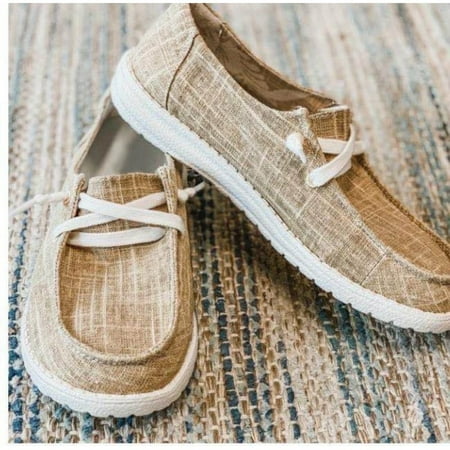 Women s Flats Shoes Leisure Shoes Slip On Work Shoes Comfort Walking Shoes Women s Canvas Sneaker Slip-ons Loafers Shoes for Womens Fashion Casual Canvas Round Toe