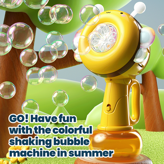 Bubbles Machine Rechargeable Automatic Bubble Toys with Light for Toddlers Handheld Swing Dance Bubble Maker Blower Outdoor Toys Gifts