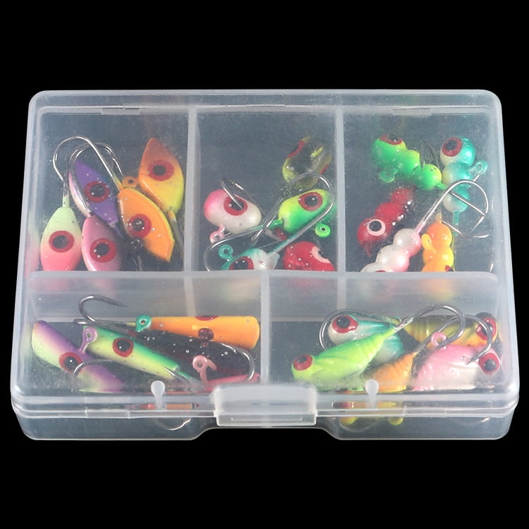 25pcs Fishing Lures Jigs with Hook Mini Small Lead Fish Baits Outdoor Fishing