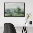thumbnail image 4 of IDEA4WALL Framed Canvas Wall Art Misty Green Forest Landscape Watercolor Botanical Wilderness Scene Rustic Spring Nature Scenery Artwork for Living Room, Bedroom, Office - 16"x24" Black, 4 of 5