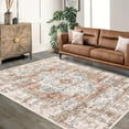 thumbnail image 2 of Haperlare Bathroom Rugs Vintage Distressed Machine Washable Soft Area Rugs for Home Office Family Room Orange Carpet,9'x12', 2 of 7