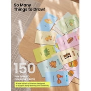 Grownsy Smart Drawing Robot for Kids, Light & Voice Guidance Education Toy with Scan, Doodle Bot with 150 Word Cards & 12 Color Pens, Montessori Painting Learning Toys for Kids Ages 3–8, Birthday Gif