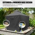 thumbnail image 4 of Domi Outdoor Living 12' x 16' Winter Gazebo Cover with Sidewalls & Mesh Windows, Waterproof Double Roof Enclosure, Black, 4 of 7