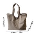 thumbnail image 2 of Tanyzvel Women's Corduroy Tote Bag, Casual Shoulder Purse with Front Pocket for Work & School, 2 of 5