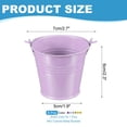 thumbnail image 2 of Uxcell 2.7"x2.3" Small Metal Buckets with Handle Mini Bucket Colorful Easter Buckets Green/Yellow/Orange/Blue/Light Purple/Dark Purple 6 Pcs, 2 of 6
