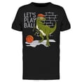 thumbnail image 1 of Dinosaur Lets Play Ball Basket Tee Men's -Image by Shutterstock, 1 of 2