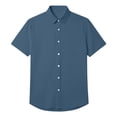 thumbnail image 3 of Men's Muscle Fit Dress Shirts Stretch Wrinkle-Free Short Sleeve Casual Button Down Shirts, 3 of 4