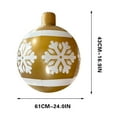 thumbnail image 3 of SHENGXINY Large Christmas Balls,Outdoor Giant Inflatable Christmas Ball Decorations with Air Pump,Festive Courtyard Pendant Ornaments,Garden Party Birthday Decor Gold 24x16.9in, 3 of 7