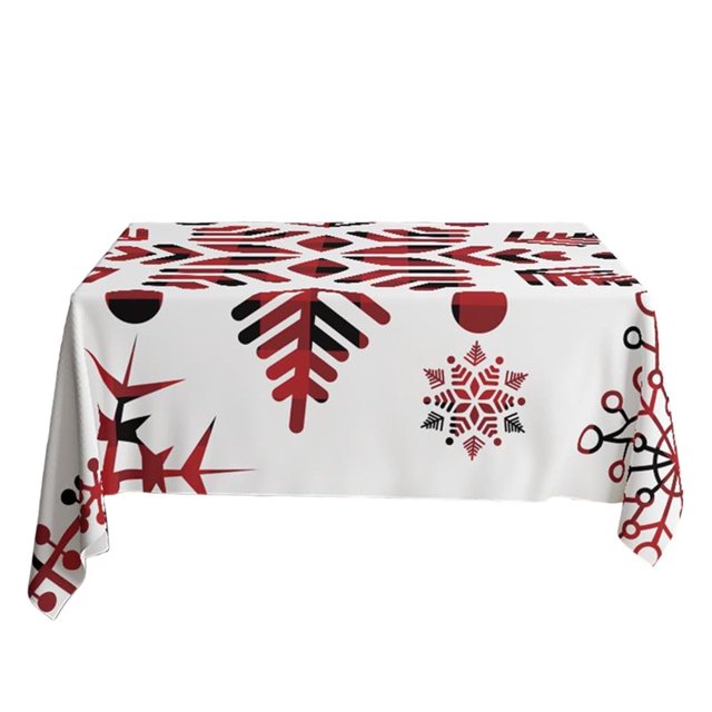Christmas Tablecloth Dustproof Add Atmosphere Square European Style Creative Printing Table Protector Cover Daily Use