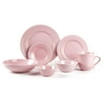 thumbnail image 2 of Pearl Dots Stoneware Dinnerware Set (56pc Set, Pink), 2 of 7
