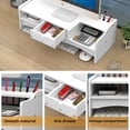 Youersen Monitor Stand Riser with Drawer, Computer Desk Organizer for ...