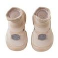 thumbnail image 2 of CUZIBR Baby Toddler Girl Shoes Cartoon Print First Walking Booties Rubber Sole Non Slipper Soft Floor Shoes Breathable Lightweight Knitted Summer Footwear Cute Slippers Socks,Khaki,3-3.5 Years, 2 of 4