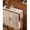 thumbnail image 3 of St Patrick''s Day Dining Table Runner, Spring Shamrock Clover Leaves Dresser Scarves Black White Plaid Farmhouse Coffe Table Runners ​Linen Burlap for Kitchen Decor, 3 of 6