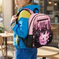 thumbnail image 3 of HUIACONG Pink Glitter Axolotl 13.5 Inch School Backpack for Girls Kids, Lightweight Water Resistant Bookbag with Adjustable Breathable Padded Straps, Multi Pocket Daypack for School Travel Daily Use, 3 of 7