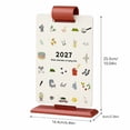 thumbnail image 4 of Standing Desk Calendar with Flip Clip Holder, 2026- 2027 Monthly Planner with US Holidays Daily Note & Home Planning Function, 4 of 5