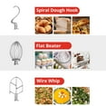 thumbnail image 3 of Adoolla 15-Quart Commercial Stand Mixer with Stainless Steel Bowl, Dough Hook, Beater and Whisk, 3 of 8