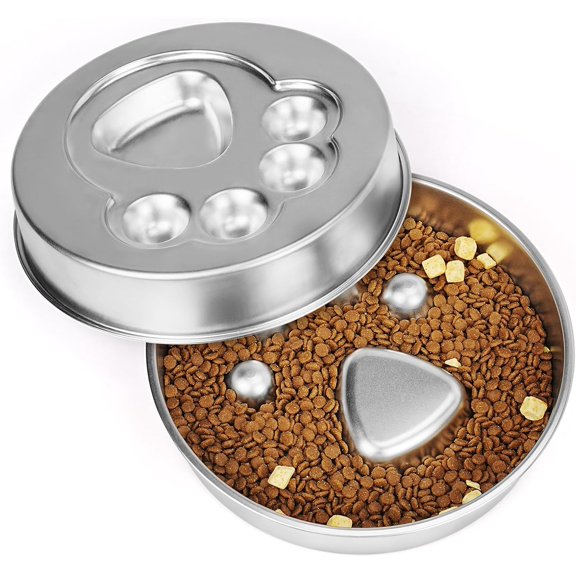 Slow Feeder Dog Bowls-Stainless Steel Slow Feeder Dog Bowl, Puzzle Bowl for Small & Medium Dogs – Reduces Bloat & Improves Digestion