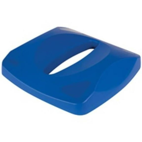Rubbermaid RUB152SLBLU 23 gal Square Recycling Slotted Lid, Blue