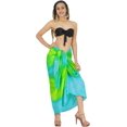 thumbnail image 2 of HAPPY BAY Women's Beachwear Summer Beach Bikini Wraps Sarong Wrap Skirt Swimsuit Swimwear Coverups Bathing Suit Swim Cover ups for Womens One Size Tie Dye, Turquoise, 2 of 5