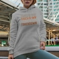 thumbnail image 2 of Touchdown, Football Season Themed Merch Gift, Heather Grey Hooded Sweatshirt or Hoodie, Large, 2 of 5