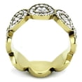 thumbnail image 3 of Luxe Jewelry Designs Women's Gold IP Stainless Steel Cluster Ring with Clear Crystals - Size 5, 3 of 4
