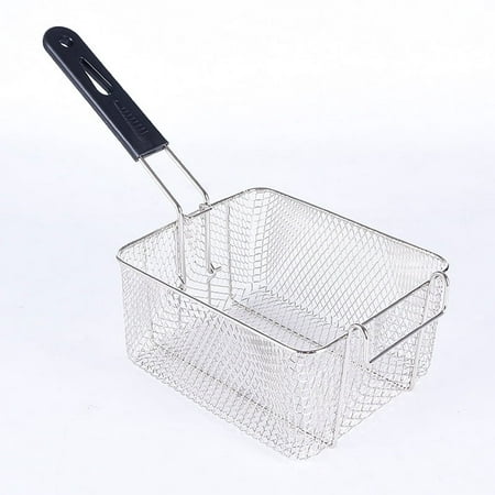 

NUOLUX Stainless Steel Frying Basket Deep Fry Basket Frying Basket with Handle Mesh Fry Basket