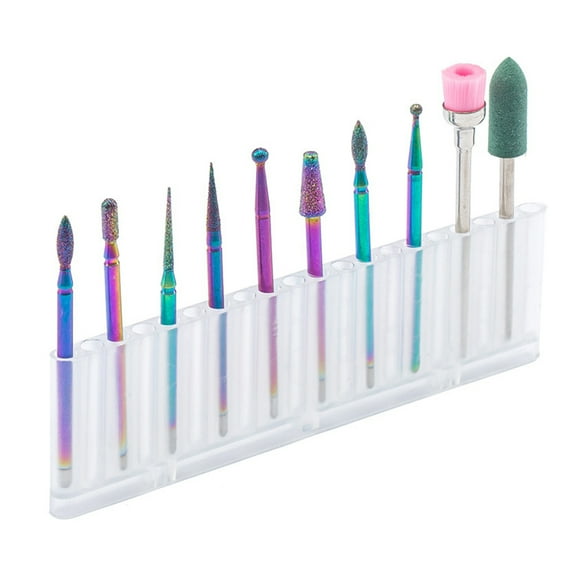 Nail Drill Bits Set, Professional Nail Bits For All-In-One Manicure Needs, Durable Carbide Ceramics, Fits Most Electric Nail Drill Kits, Universal Size, 10 Pieces