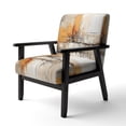 thumbnail image 3 of Designart "Orange Expressions II" Collages Abstraits Jaunes Chaise d'Appoint Rembourrée - Fauteuil Moderne pour Salon, 3 of 7