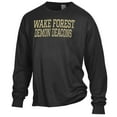 thumbnail image 2 of Men's ComfortWash Black Wake Forest Demon Deacons Stack Garment Dyed Long Sleeve T-Shirt, 2 of 3