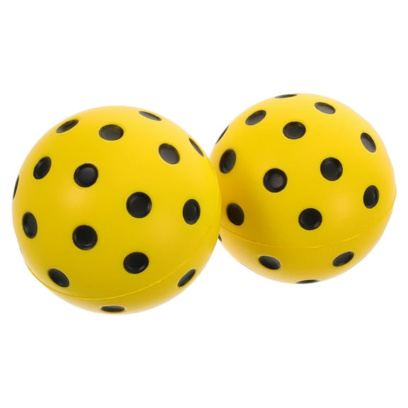 2pcs Indoor Quiet Balls for Pickleball Training Soft PU Foam Silent Balls for Gyms and Schools Indoor and Outdoor Use Pickleball Balls