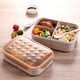 thumbnail image 4 of Yuarrent Fiambrera de tres rejillas, aislamiento de alimentos de plástico PP, contenedor de almacenamiento fresco, cajas para horno microondas Organizadores de utensilios de cocina Púrpura con Tenedor, 4 of 6