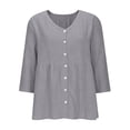 thumbnail image 4 of womens tops,3/4 Sleeve Shirts for Women Casual Crewneck Top Blouse 2026 Trendy Loose Basic Tunic Tops, 4 of 6