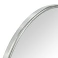 thumbnail image 4 of Round Pivot Bathroom Mirror Brushed Nickel Circle Metal Framed Tilting Beveled Vanity Mirrors 24", 4 of 6