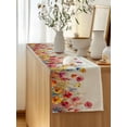 thumbnail image 5 of Table Runner 120 Inches Long for Kitchen Dining, Pastoral Botanical Dresser Scarf Farmhouse, Dining Table Decorations for Wedding/Parties, Watercolor Spring Summer Flowers Rustic 13 x 120 In, 5 of 9