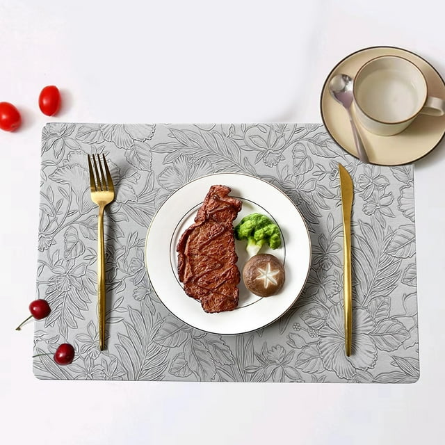Dvkptbk Non Slip Bowl Pad Placemats Hot Pads Table Pads Steak Pads Leathers Non-Slip Washable Heat-Enduring and Easy-To-Clean Outdoor and Indoor Placemats Kitchen & Dining