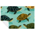 thumbnail image 1 of Manta personalizada de microfibra con diseño de tortugas marinas, suave y cálida, con estampado, ligera, ideal para sofá, cama, oficina y camping. Mantas y plaids., 1 of 6