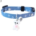 thumbnail image 2 of Reheyre Adjustable Dog Necklace - Comfortable Polyester Teddy Collar - Blue Loving Shape with Bells - for Puppies, 2 of 8