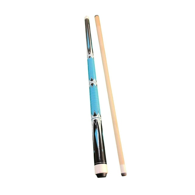 Almencla Billiard Pool Cue Stick 1/2 Split Sturdy Simple Assembly 145cm with 13mm Tip Blue