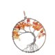 thumbnail image 4 of Árbol de la , en alambre, chips de piedras naturales, colgantes, joyería de bricolaje, regalos naranja Salvador Colgante de collar, 4 of 10