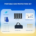 thumbnail image 5 of Beach Tent Sun Shelter 10x10FT Beach Shade Canopy with 8 Sandbags, UPF 50+ Protection Beach Shade Canopy, Outdoor Tent for Camping Trips, Backyard, Fishing, 5 of 14