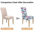 thumbnail image 6 of Set of 4 Leopard Print Dining Chair Covers Stylish Animal Pattern Washable Polyester Stretch Slipcovers Removable Seat Protector for Tropical Dining Area, 6 of 6