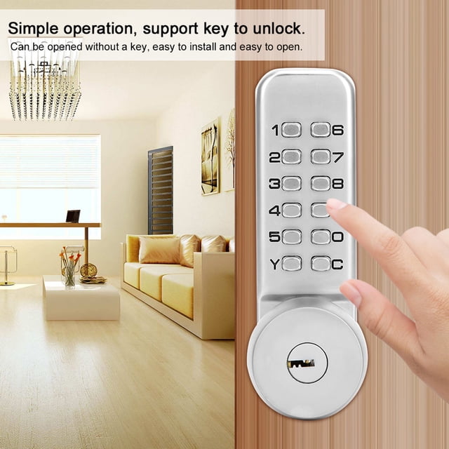 Handle Door Lock, Keyless Entry Door Lock Mechanical Keyless Door Lock for Studio for Office for Home for Hotel